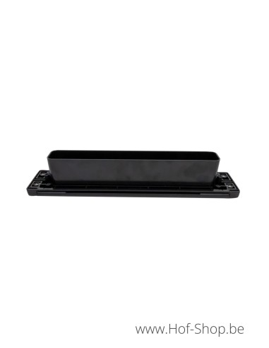 Brievenbusklep met schacht en tochtklep zwart 31,7 x 6,5 cm - inox brievenbusklep
