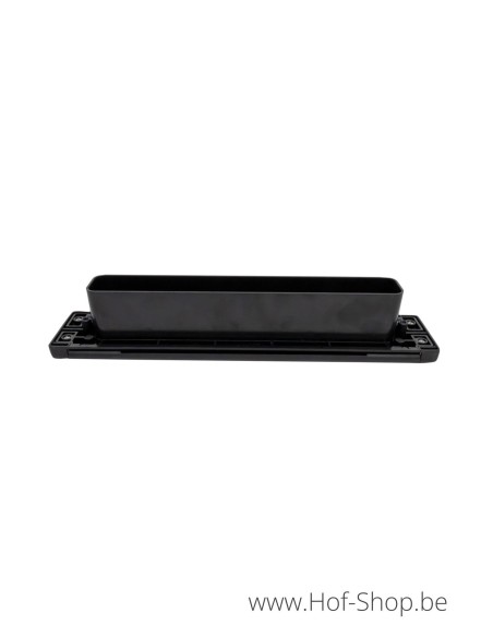 Brievenbusklep met schacht en tochtklep zwart 31,7 x 6,5 cm - inox brievenbusklep
