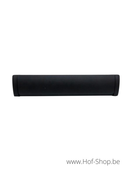Brievenbusklep met schacht en tochtklep zwart 31,7 x 6,5 cm - inox brievenbusklep