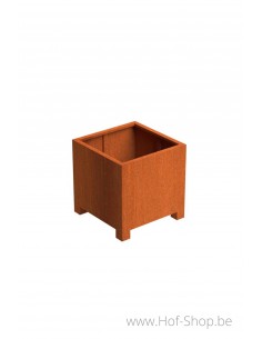 Andes met poten 80 x 80 x 80 cm - Plantenbak in cortenstaal
