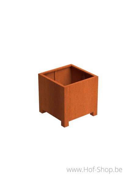 Andes met poten 80 x 80 x 80 cm - Plantenbak in cortenstaal