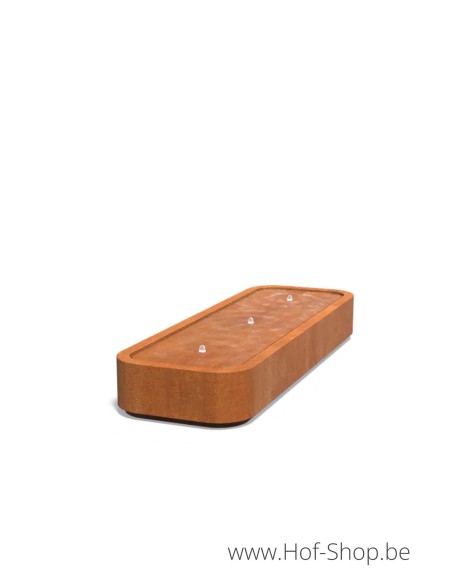 Watertafel Premium 300 x 100 x 40 cm - Watertafel Adezz cortenstaal