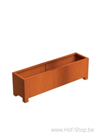 Andes met poten 200 x 50 x 60 cm - Plantenbak in cortenstaal