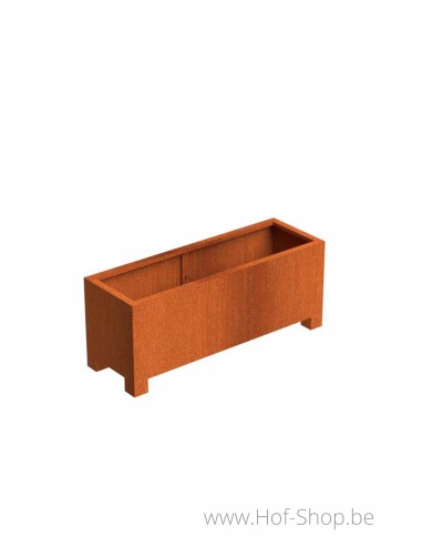 Carrez avec pieds 150 x 50 x 60 cm - Jardinière Adezz en acier Corten