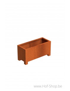 Andes met poten 120 x 50 x 60 cm - Plantenbak in cortenstaal
