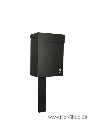 Topak sur un support en RAL 9005 - ONZO boîte à colis aluminium