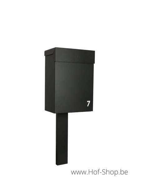 Topak sur un support en RAL 9005 - ONZO boîte à colis aluminium