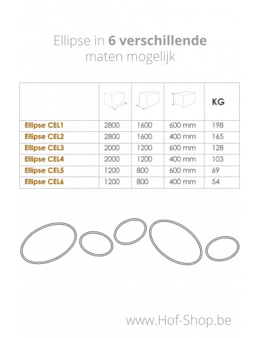 Ellipse 120 x 80 x 40 cm - Jardinière Adezz en acier corten