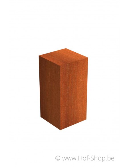 Socle 50 x 50 x 100 - socle en acier corten