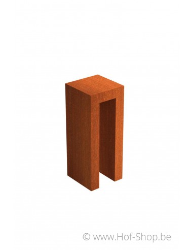 Socle U-block 40 x 40 x 100 - socle en acier corten