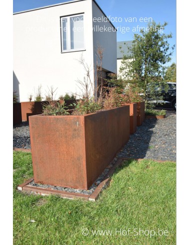Carrez 120 x 40 x 40 cm - Jardinière Adezz en acier Corten