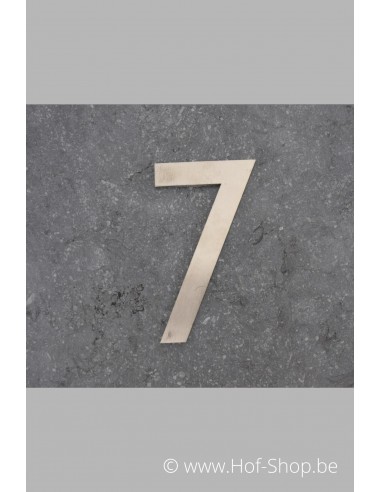 OUTLET Numéro 7 en inox (12 cm de haut) - Numéro de maison Adezz