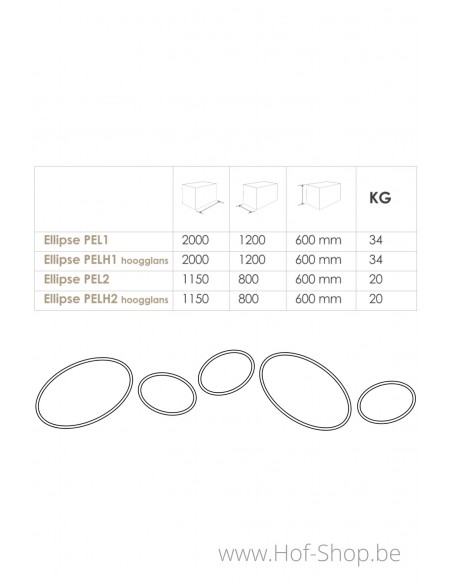 Ellipse - Plantenbak in polyester