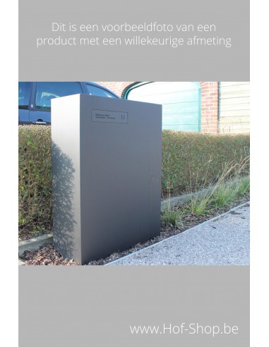 Carré gelakt - brievenbus inox