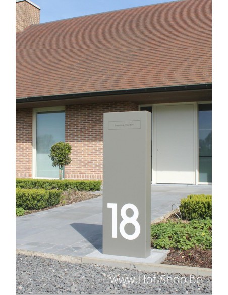 Monolith gelakt - brievenbus inox