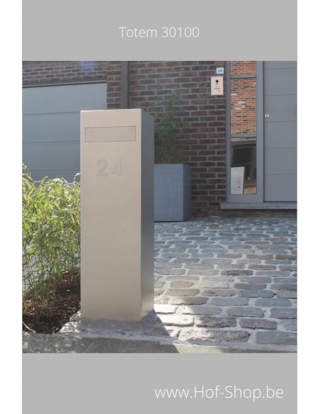 Totem - brievenbus inox