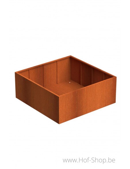 Carrez 200 x 200 x 80 cm - Jardinière Adezz en acier Corten