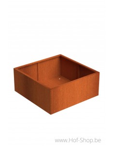 Carrez 140 x 140 x 60 cm - Jardinière Adezz en acier Corten
