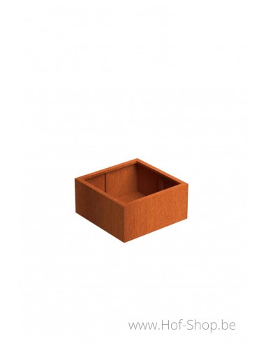 Carrez 80 x 80 x 40 cm - Jardinière Adezz en acier Corten
