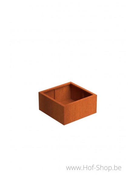 Carrez 80 x 80 x 40 cm - Jardinière Adezz en acier Corten