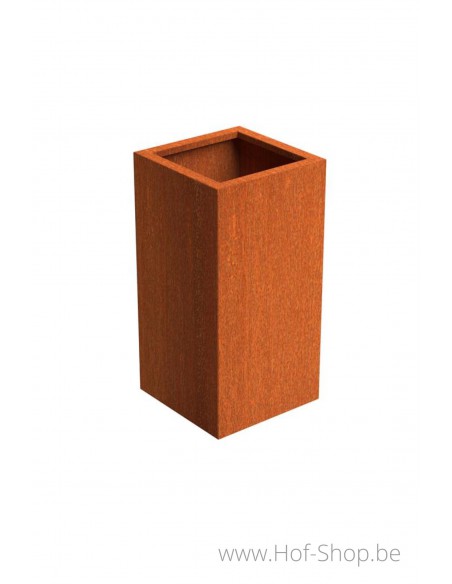 Carrez 50 x 50 x 100 cm - Jardinière Adezz en acier Corten