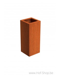 Carrez 40 x 40 x 100 cm - Jardinière Adezz en acier Corten