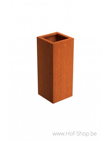Carrez 40 x 40 x 100 cm - Jardinière Adezz en acier Corten