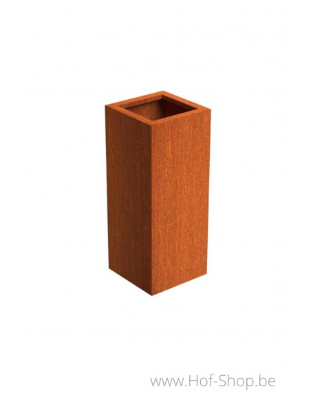 Carrez 40 x 40 x 100 cm - Jardinière Adezz en acier Corten