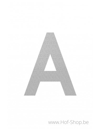 Letter A  - inox 12 cm hoog
