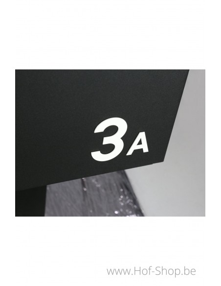 Lettre A - blanc aluminium 5 cm de haute (Numéro de maison Albo)