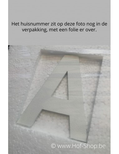 Lettre A - blanc aluminium 5 cm de haute (Numéro de maison Albo)