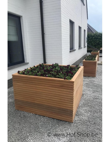 Malaga 120 x 120 x 75 cm - Jardinière Adezz en bois dur