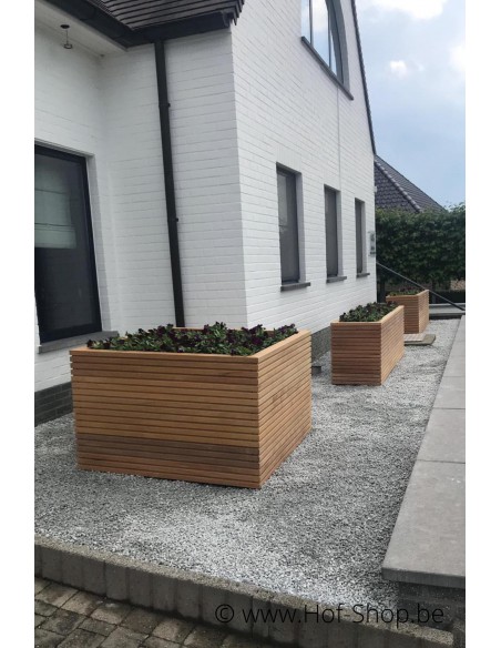 Malaga 120 x 120 x 75 cm - Jardinière Adezz en bois dur