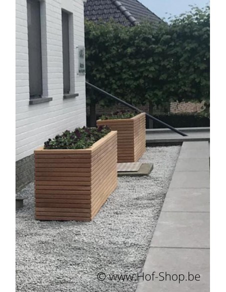 Malaga Rhombus 200 x 50 x 65 cm - Plantenbak in hardhout