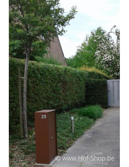 Dropbox Medium Cortenstaal Look - pakketbus aluminium