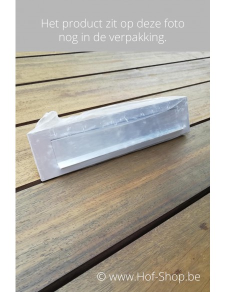Alu klep met veer - 34 x 7,3 cm - briefplaat aluminium
