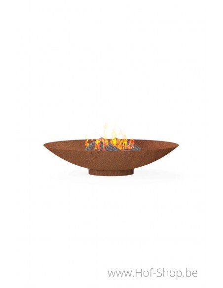 Halo 150 x 33 cm - Brasero en acier corten
