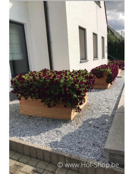 Malaga Rhombus 120 x 120 x 77 cm - Plantenbak in hardhout