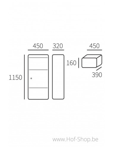 Allux 800 Large noir Front Door rukolock - boîte à colis