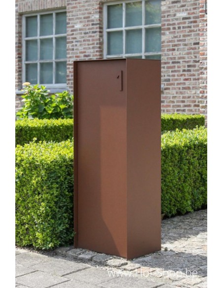 Dropbox Small Cortenstaal Look - pakketbus aluminium
