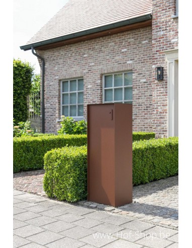 Dropbox Small Cortenstaal Look - pakketbus aluminium