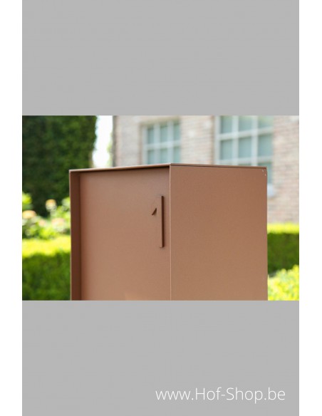 Dropbox Small Cortenstaal Look - pakketbus aluminium