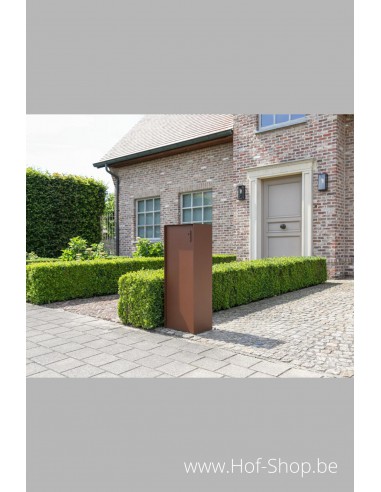 Dropbox Small Cortenstaal Look - pakketbus aluminium