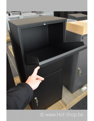 Allux 800 Large noir Front Door rukolock - boîte à colis