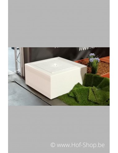 Watertafel 80 x 80 x 40 cm ral 9010 - aluminium