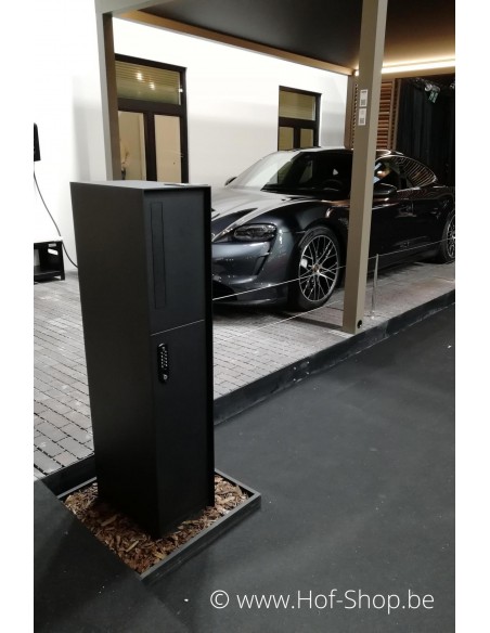 Fenix Front RAL 9005 - boîte à colis eSafe aluminium