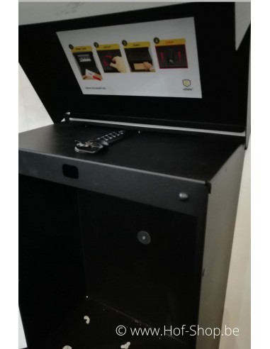 Topak RAL 9005 - boîte à colis eSafe aluminium