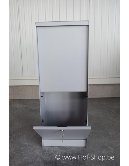 Dropbox Small RAL 9006 - pakketbus aluminium