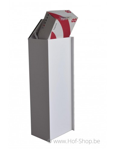 Dropbox Small RAL 9016 - pakketbus aluminium
