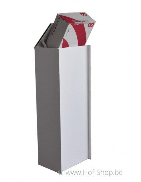 Dropbox Small RAL 9016 - pakketbus aluminium